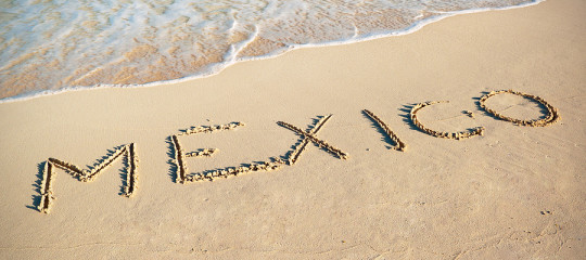 Mexico Written on Beach